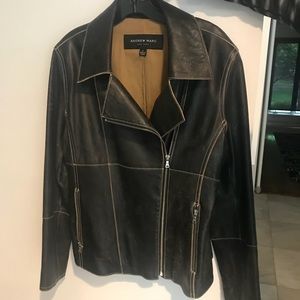 Andrew Marc Distressed Leather Jacket